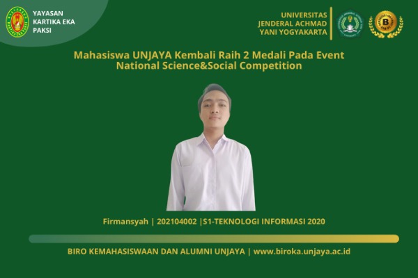 Mahasiswa UNJAYA Kembali Raih 2 Medali Pada Event National Science&Social Competition
