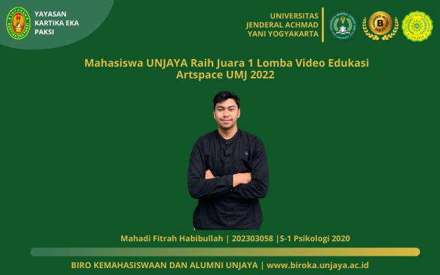 Thumbnail Mahasiswa UNJAYA Raih Juara 1 Lomba Video Edukasi Art Space UMJ 2022