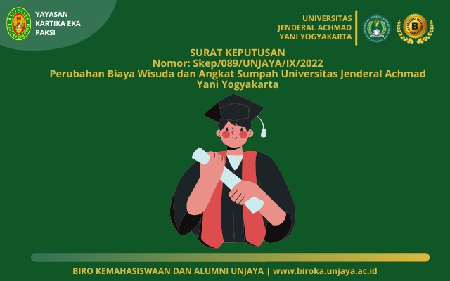 Thumbnail Perubahan Biaya Wisuda dan Angkatan Sumpah Universitas Jenderal Achmad Yani Yogyakarta Tahun 2022