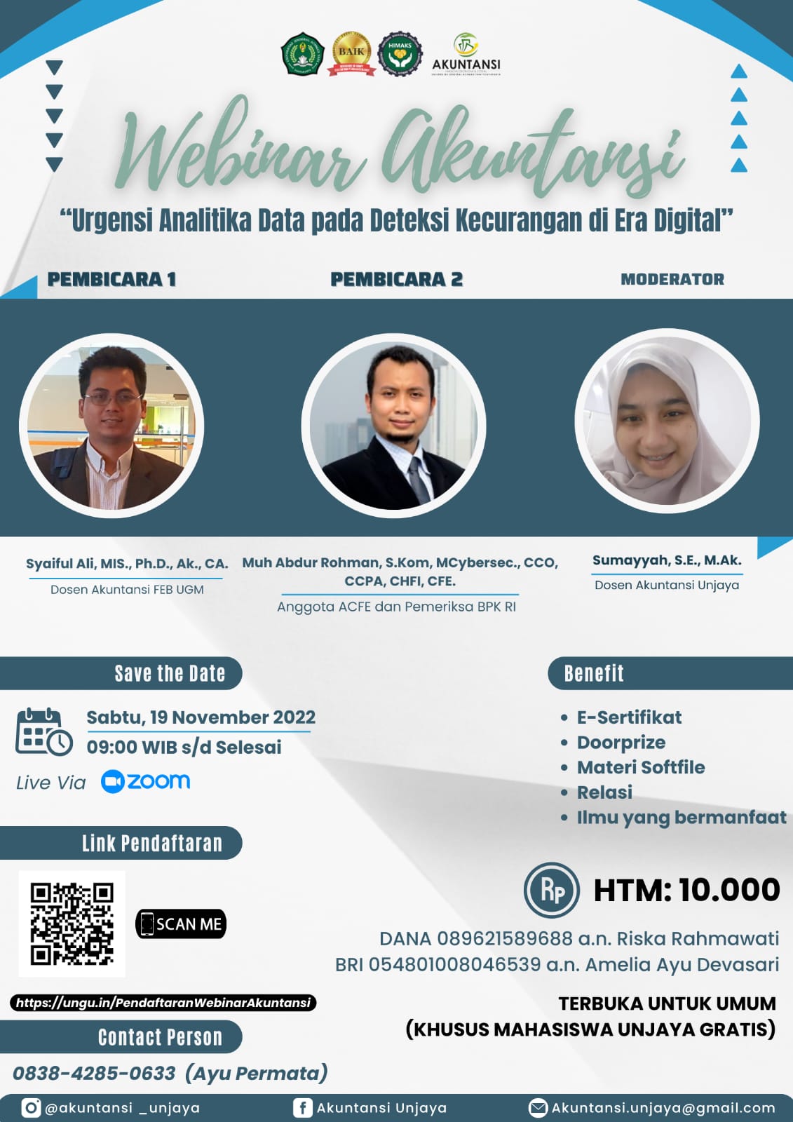 Thumbnail WEBINAR AKUNTANSI "Urgensi Analitika Data pada Deteksi Kecurangan di Era Digital"